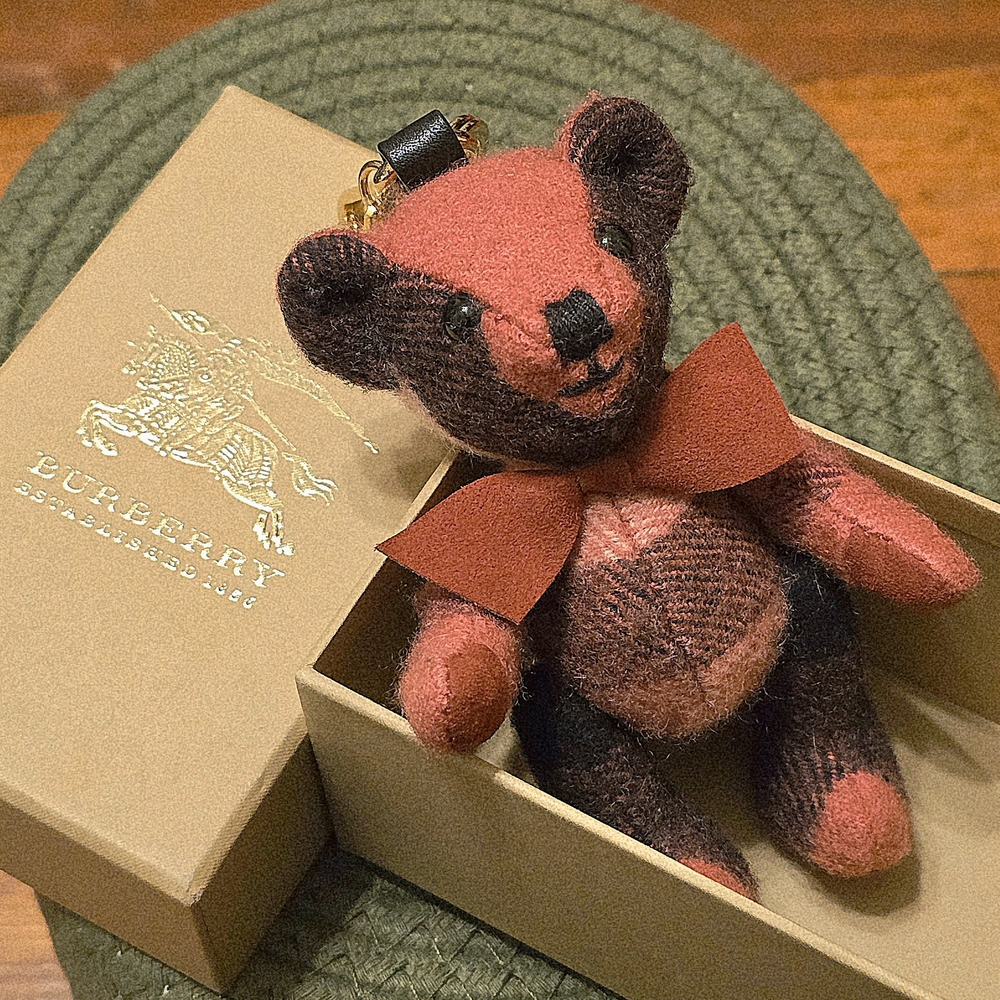 Burberry Checkered Teddy Bear Keychain